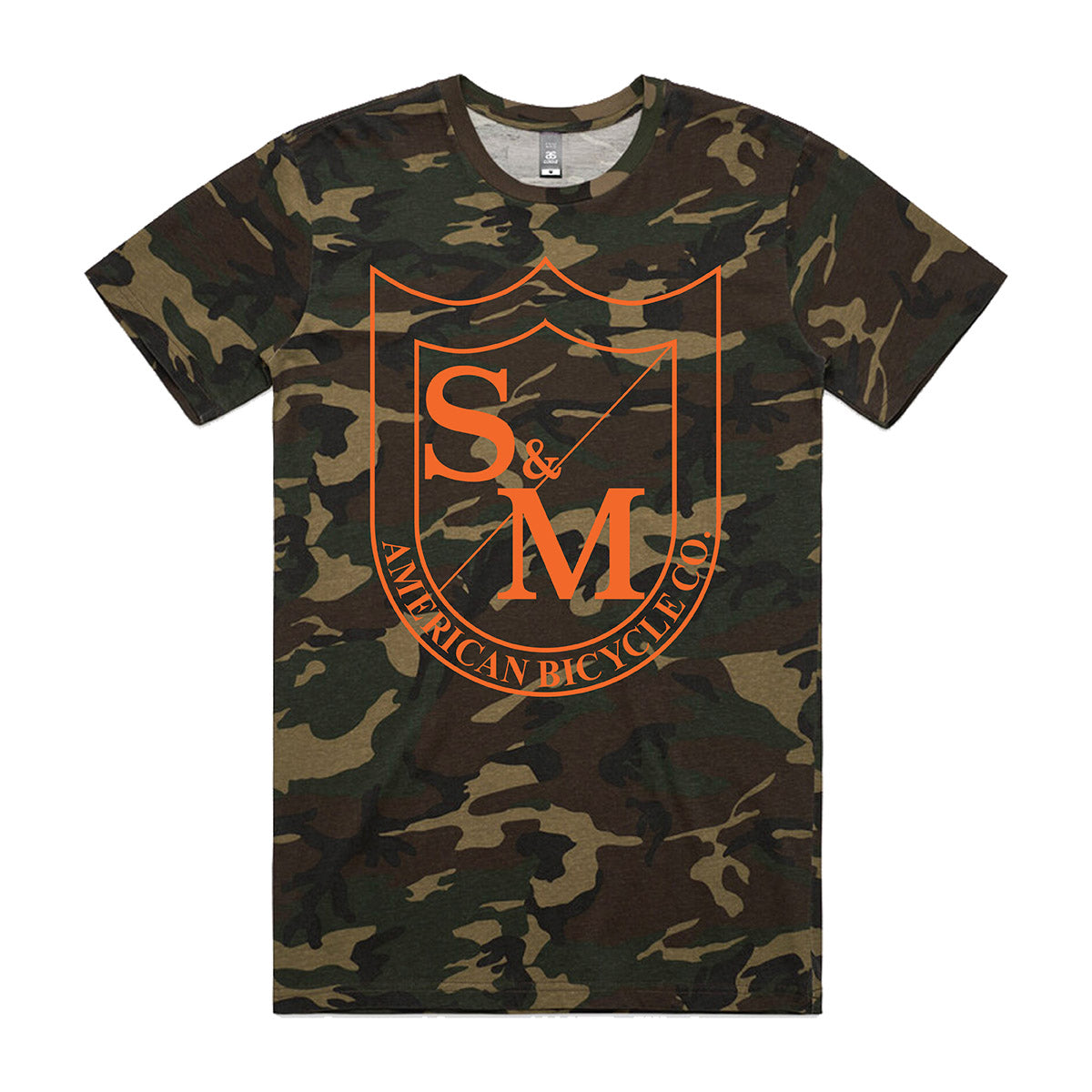 S&M BIG SHIELD T - CAMO W/ORANGE