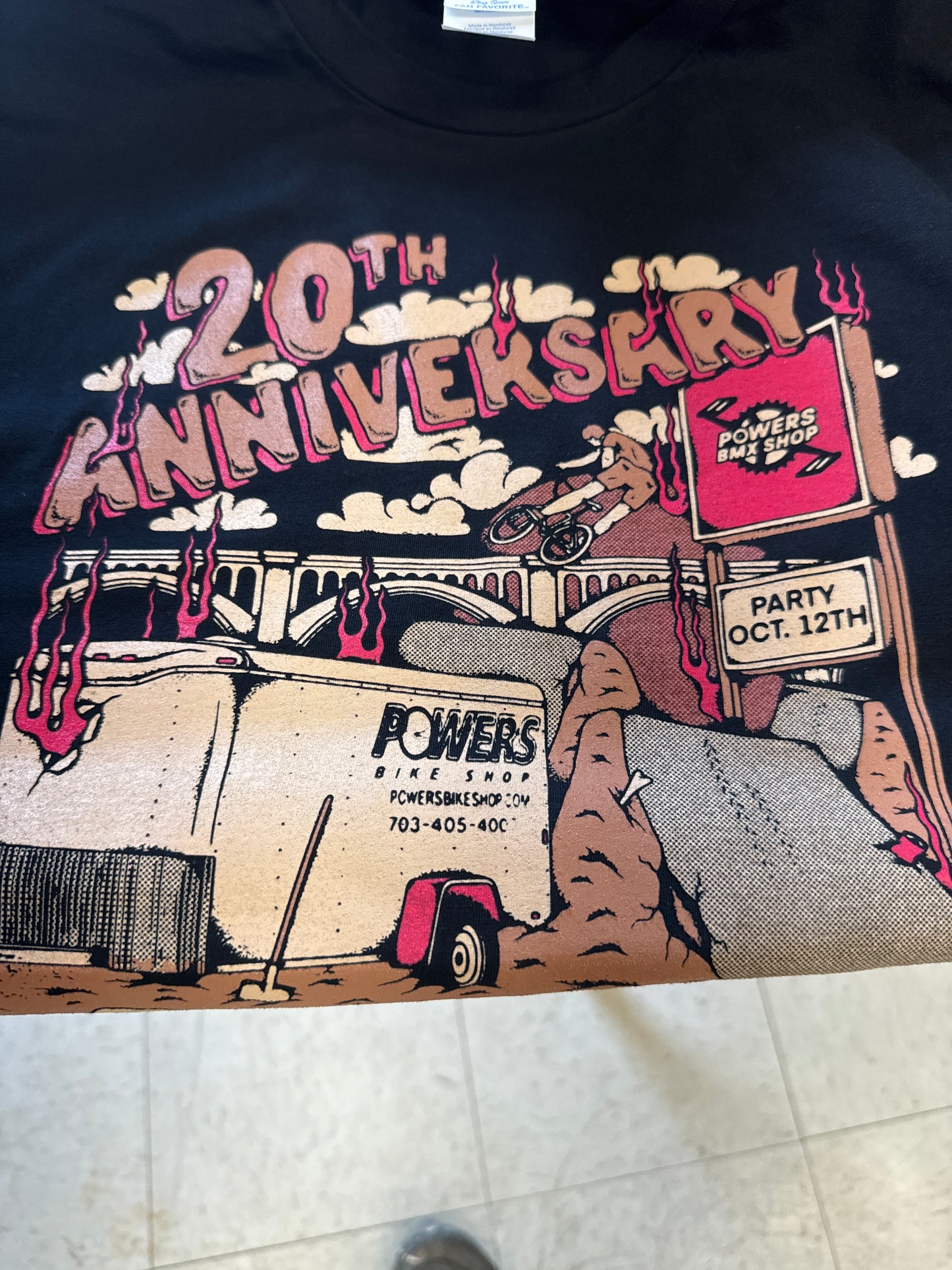 Powers bmx 20y anniversary shirt