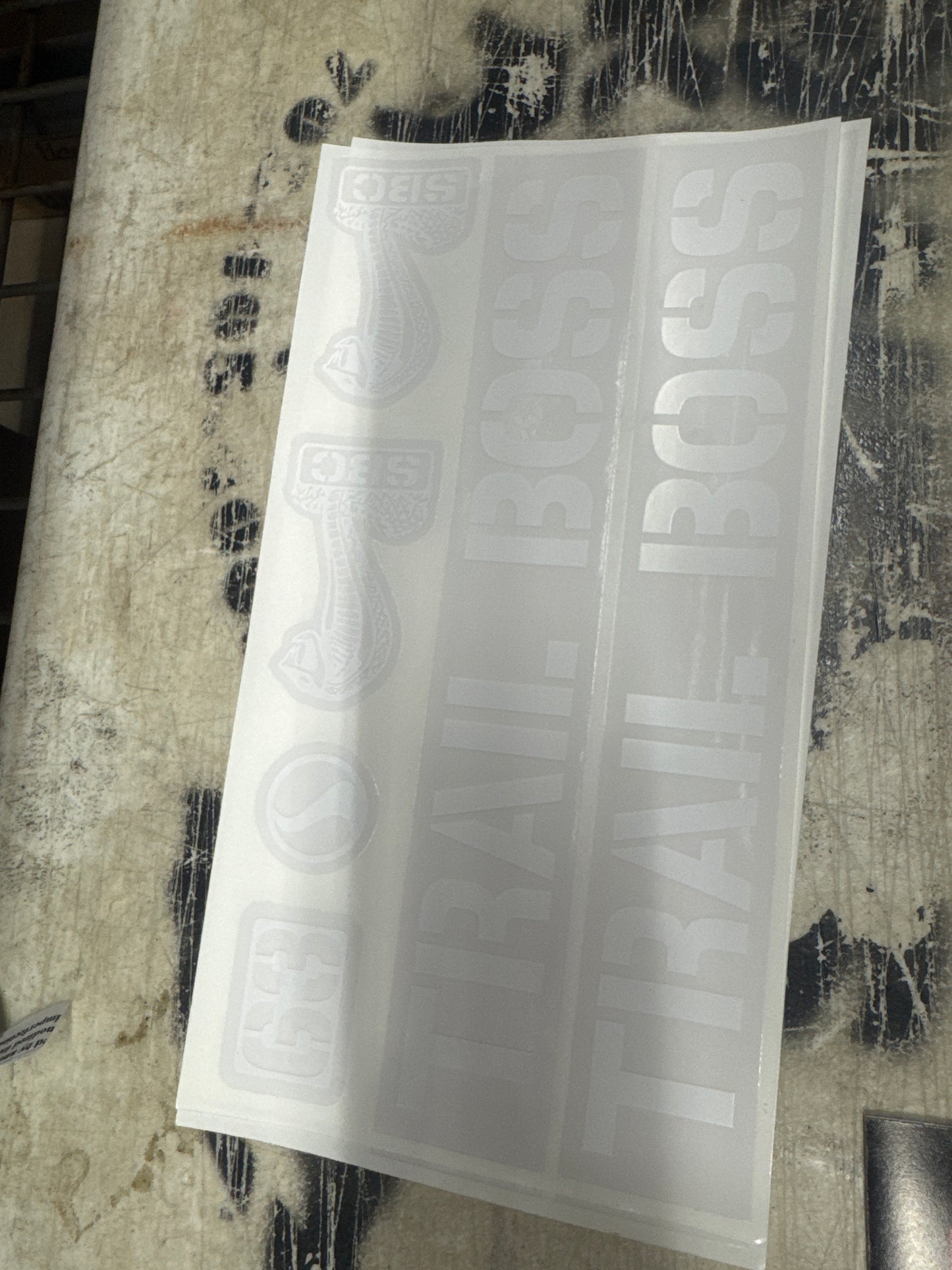 Standard Byke Trail Boss Frame sticker kit