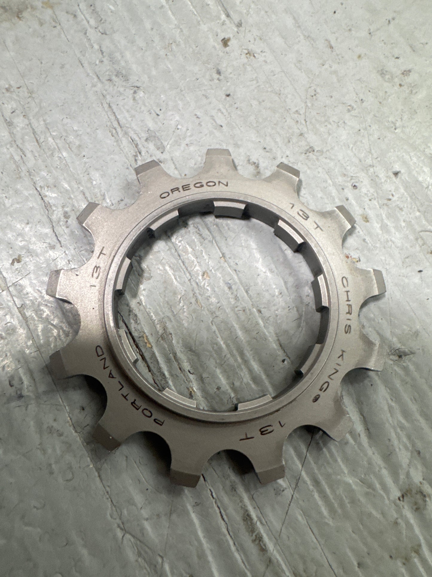 Chris king used cog 13t