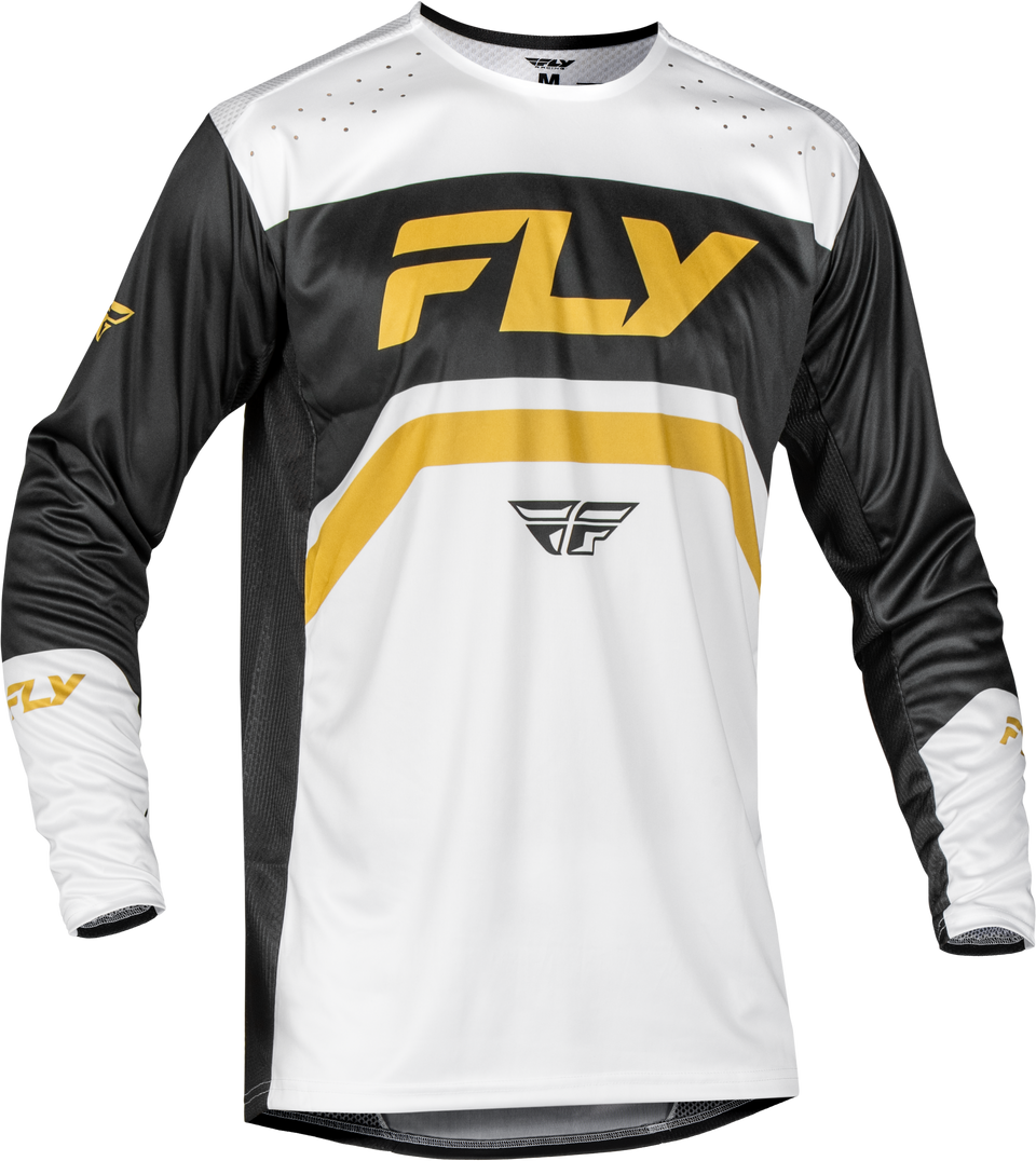 FLY Racing Youth Rayce Jersey White/Gold/Black