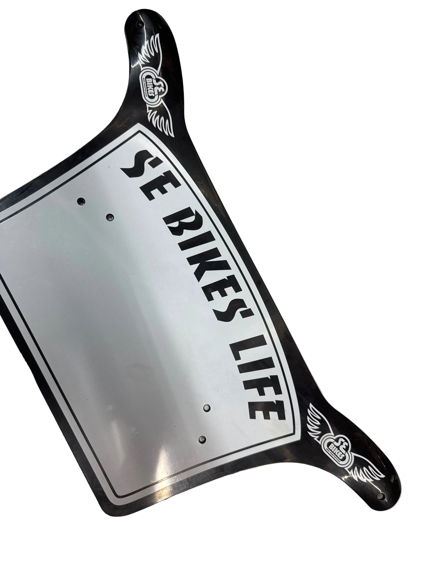 SE BIkes Bike Life Number plate black/white
