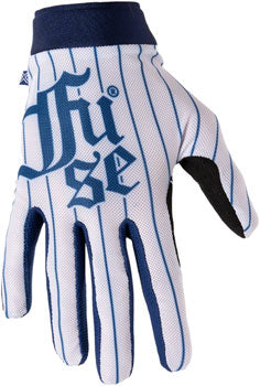 FUSE Omega Gloves - Ballpark, Full Finger, White/Blue