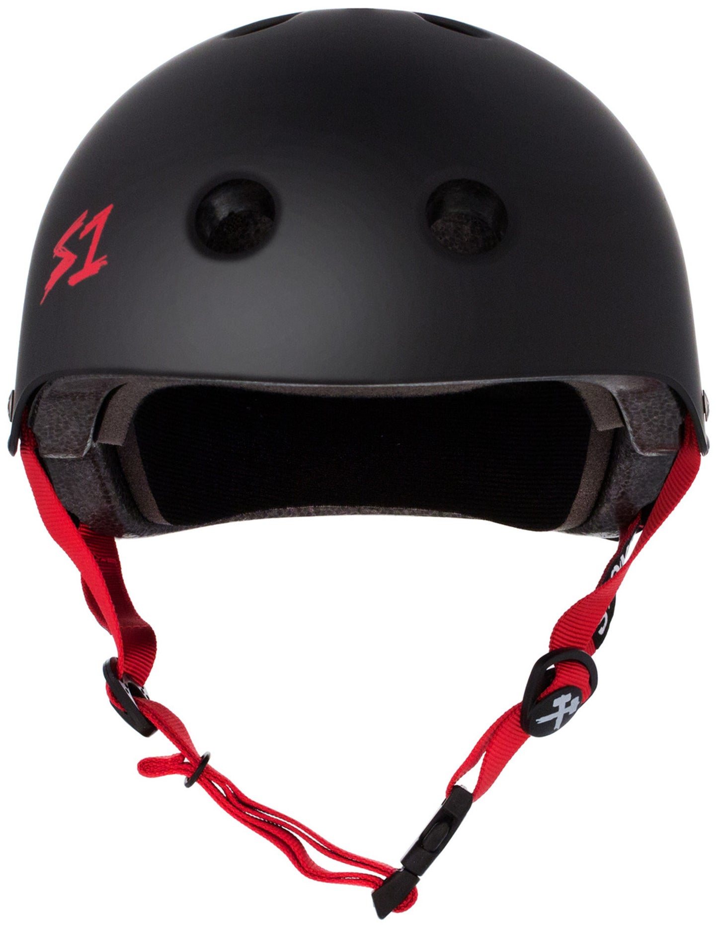 S-One S1 Lifer Helmet - Black Matte w/ Red Straps
