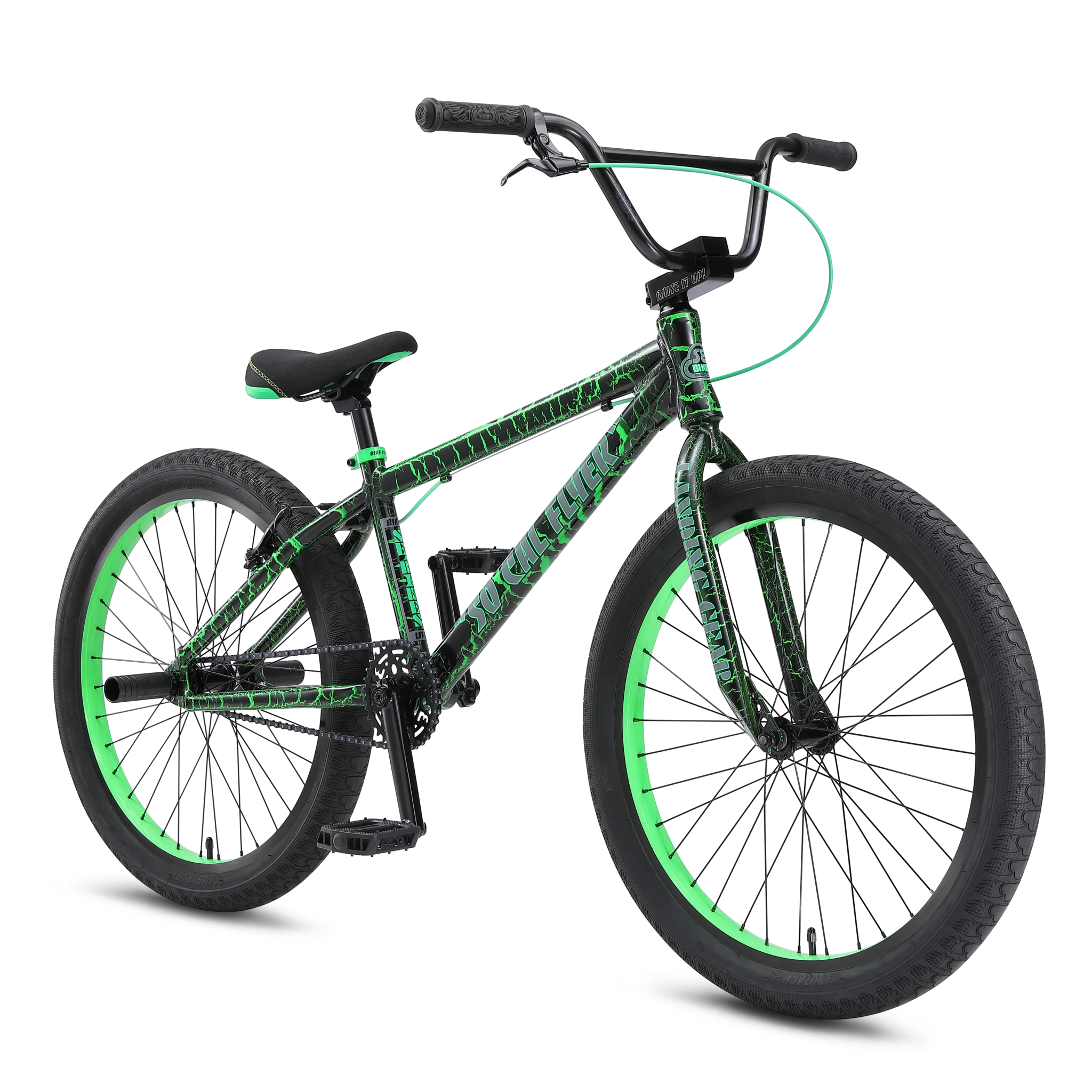SE Bikes So Cal Flyer Green Crackle – Powers Bike Shop