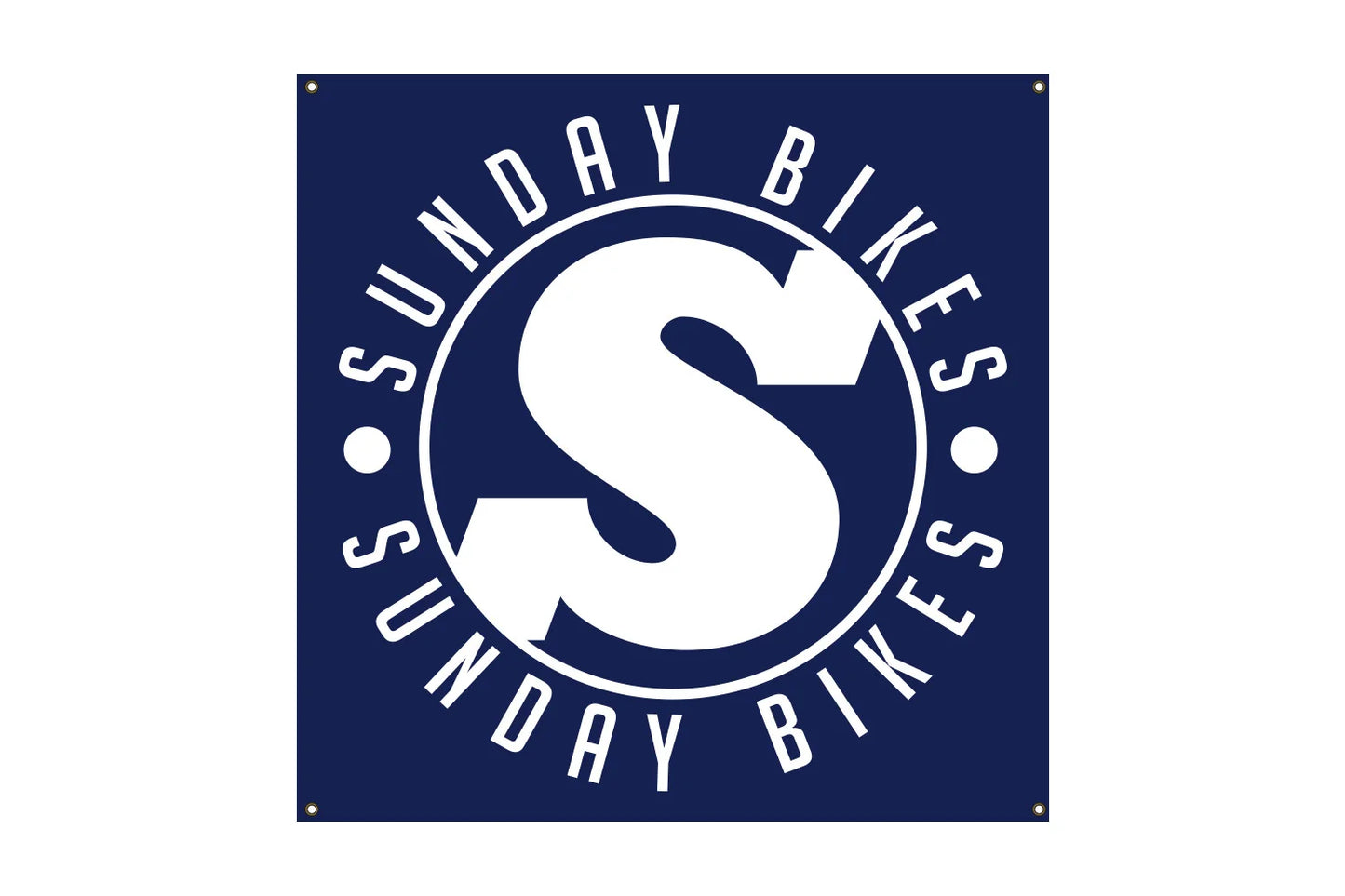 Sunday "S Badge" Banner - Blue 3' x 3'