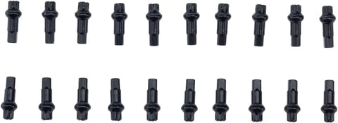 DT Swiss Squorx Pro Head Aluminum Nipples: 1.8 x 15mm, Black, Box of 20