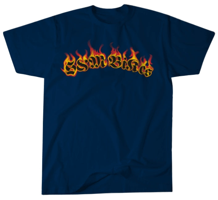 S&M OLD FLAME TEE SHIRT REISSUE FROM SNDMBIKES