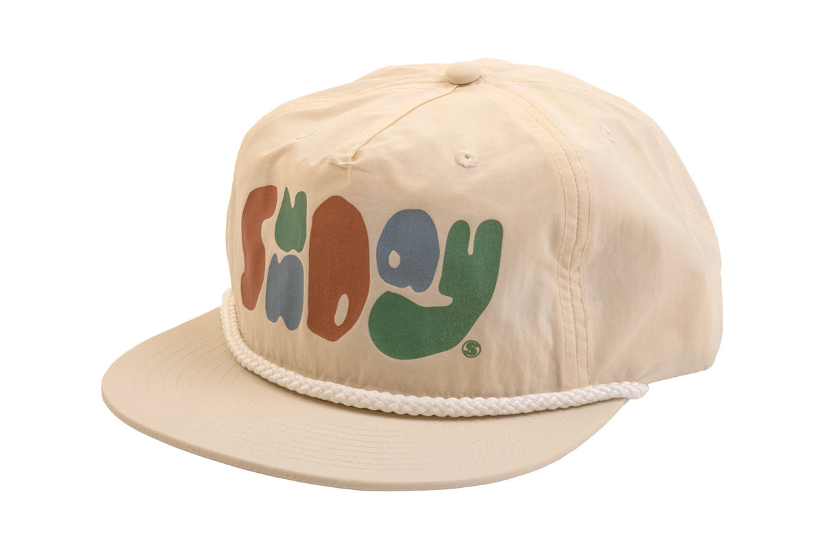Sunday Papercuts Hat Soft Khaki w/ Blue + Green + Orange Ink