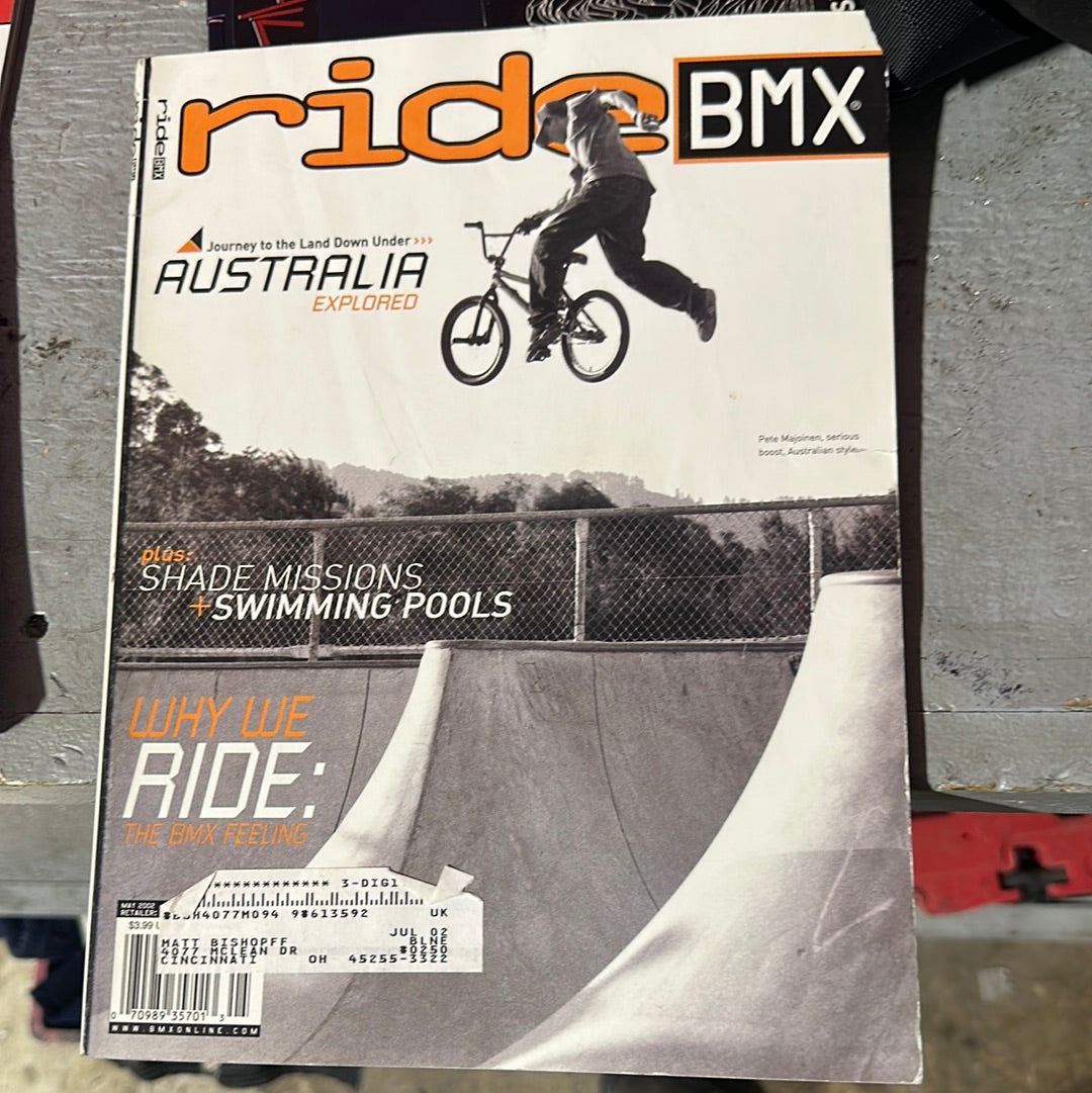 Ride BMX Magazine back issues 2002