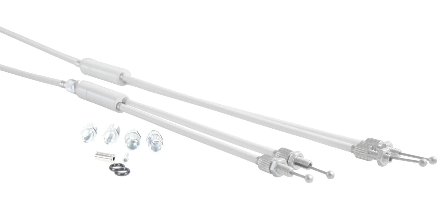 Upper And Lower Gyro Cables Long White w/ front cable