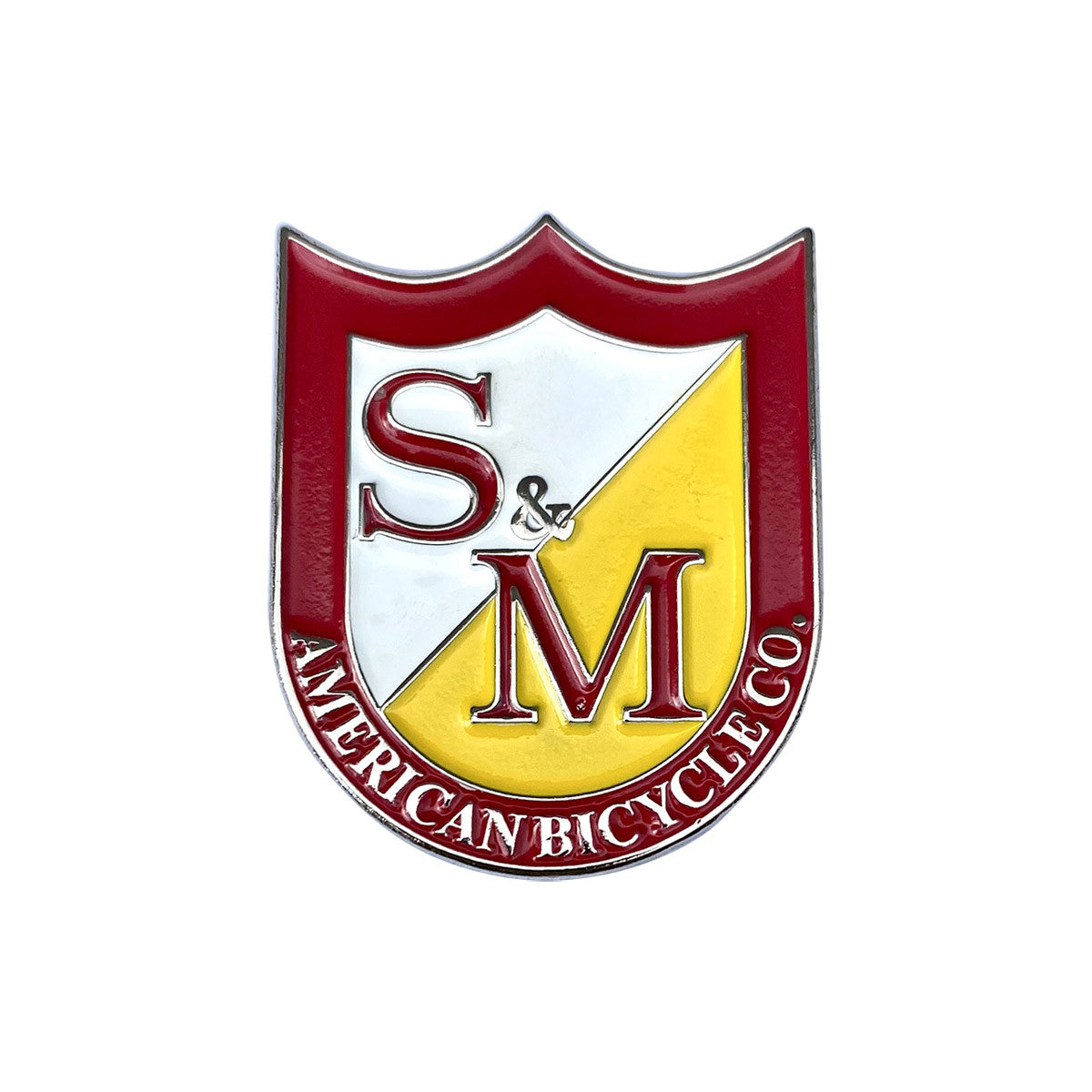 S&M Shield enamel pin