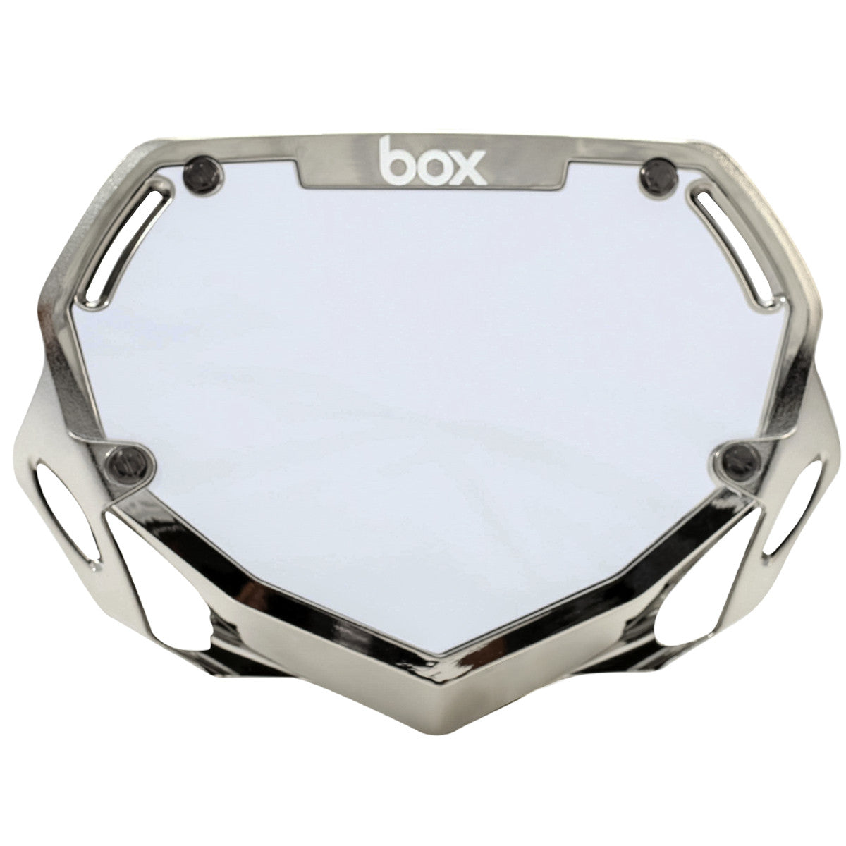 Box Phase Two BMX Number Plate - LE Chrome - POWERS BMX