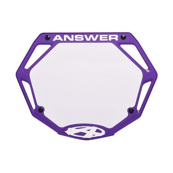 Answer 3D pro number plate - Powers Bike Shop