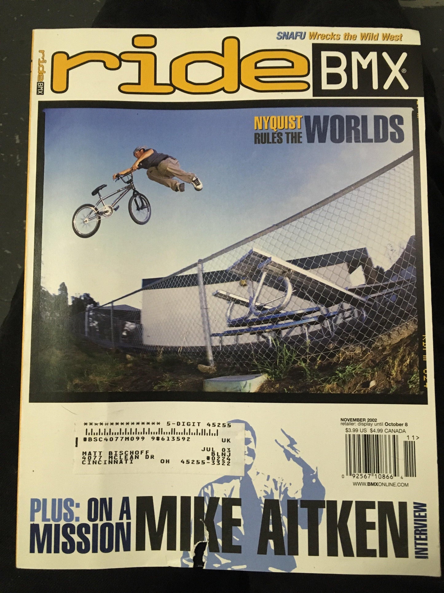 Ride BMX Magazine back issues 2002 - POWERS BMX