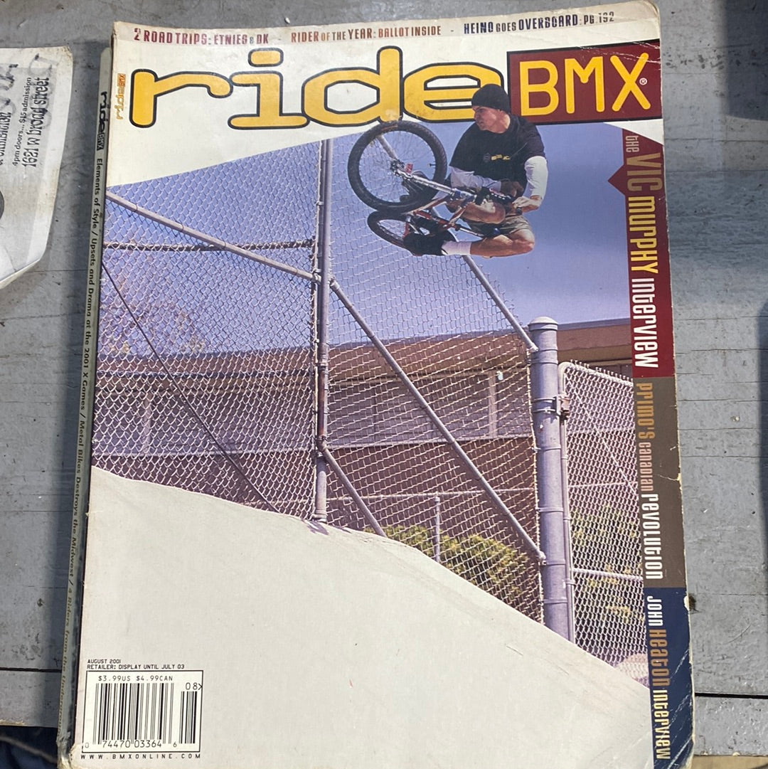 Ride Bmx magazine back issues 2001