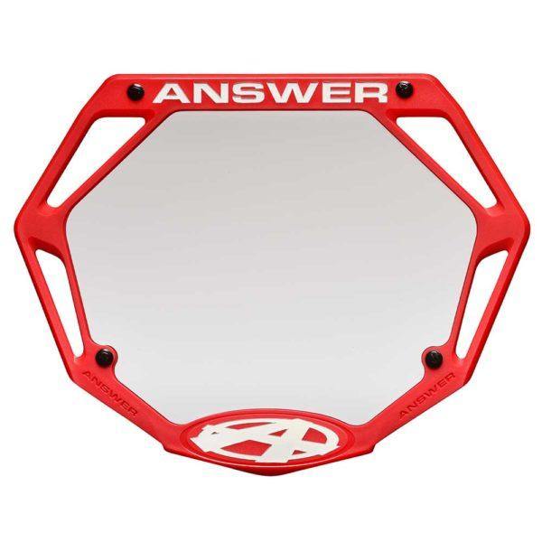 Answer 3D pro number plate - Powers Bike Shop