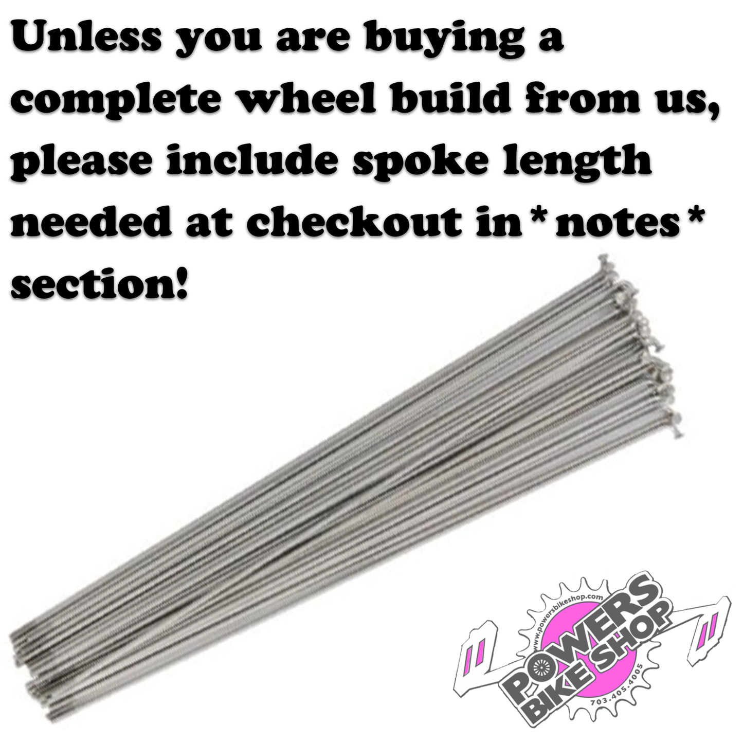USA Brand Silver Spokes - POWERS BMX