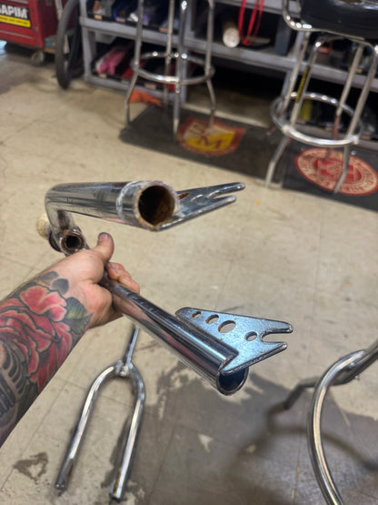 Vintage Oem chrome forks threaded