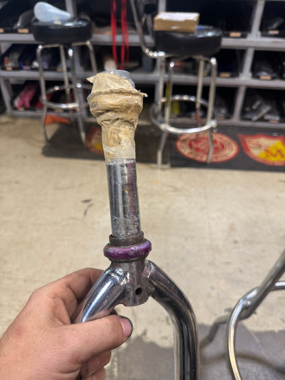 Vintage Oem chrome forks threaded