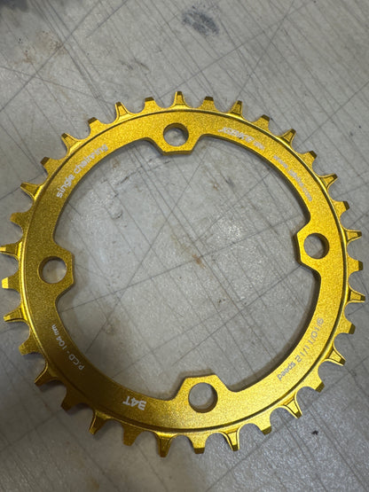 JG bike sprocket 34t narrow wide gold