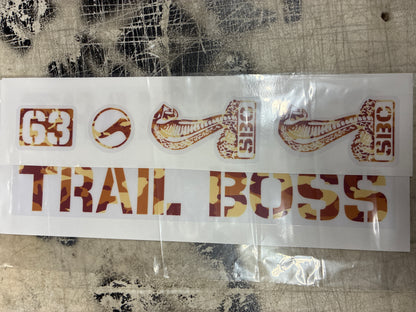 Standard Byke Trail Boss Frame sticker kit