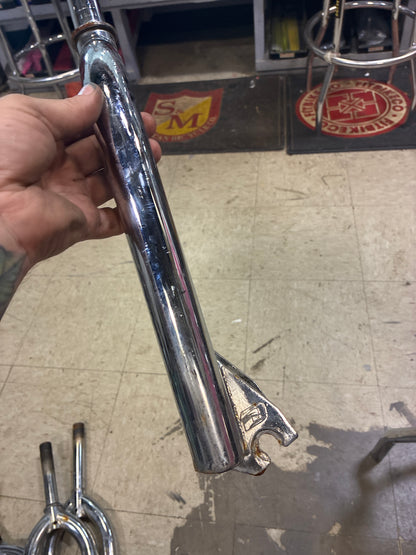 Vintage dyno chrome threaded fork
