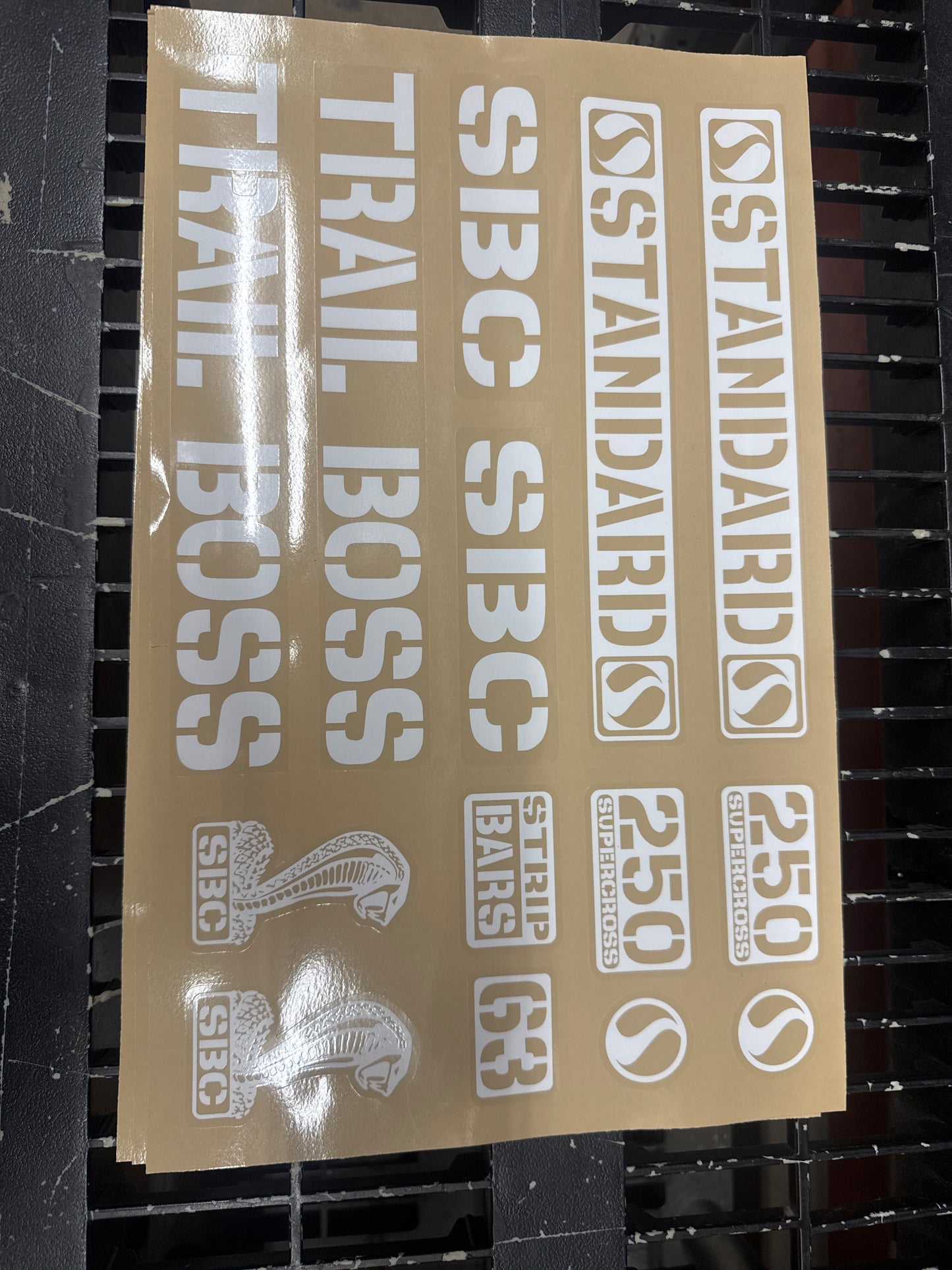 Standard Byke Trail boss OG sticker kit