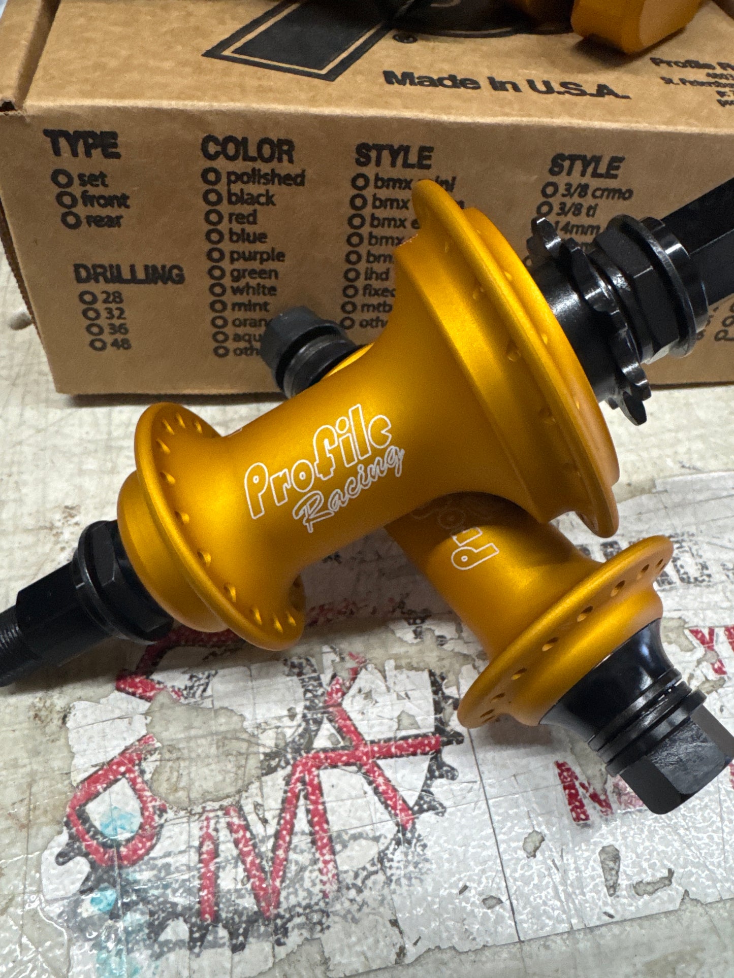 Profile Racing Elite RHD Hubset PA Matte Gold