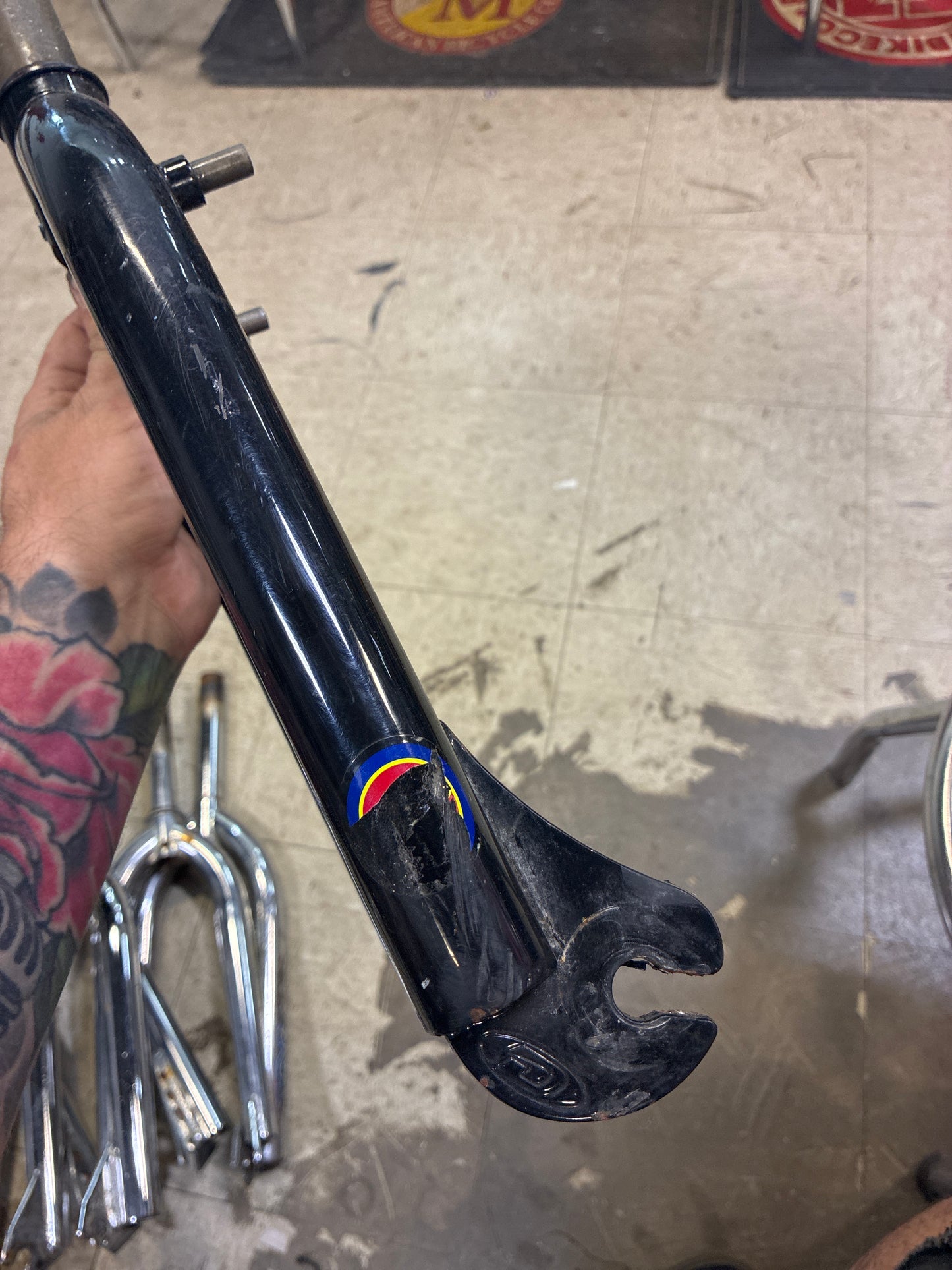 Vintage dyno black threadless fork