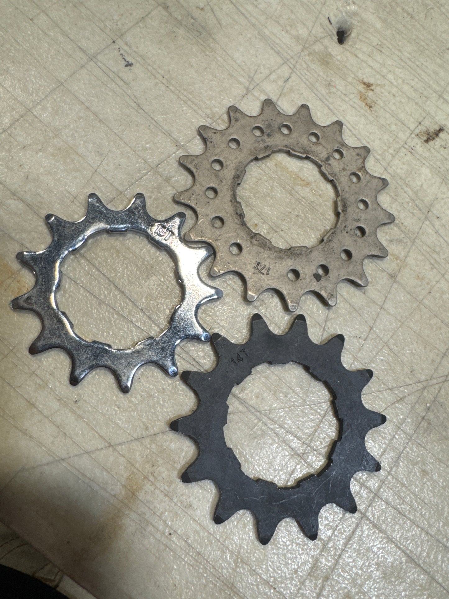 Shimano style cog set 13,14,17
