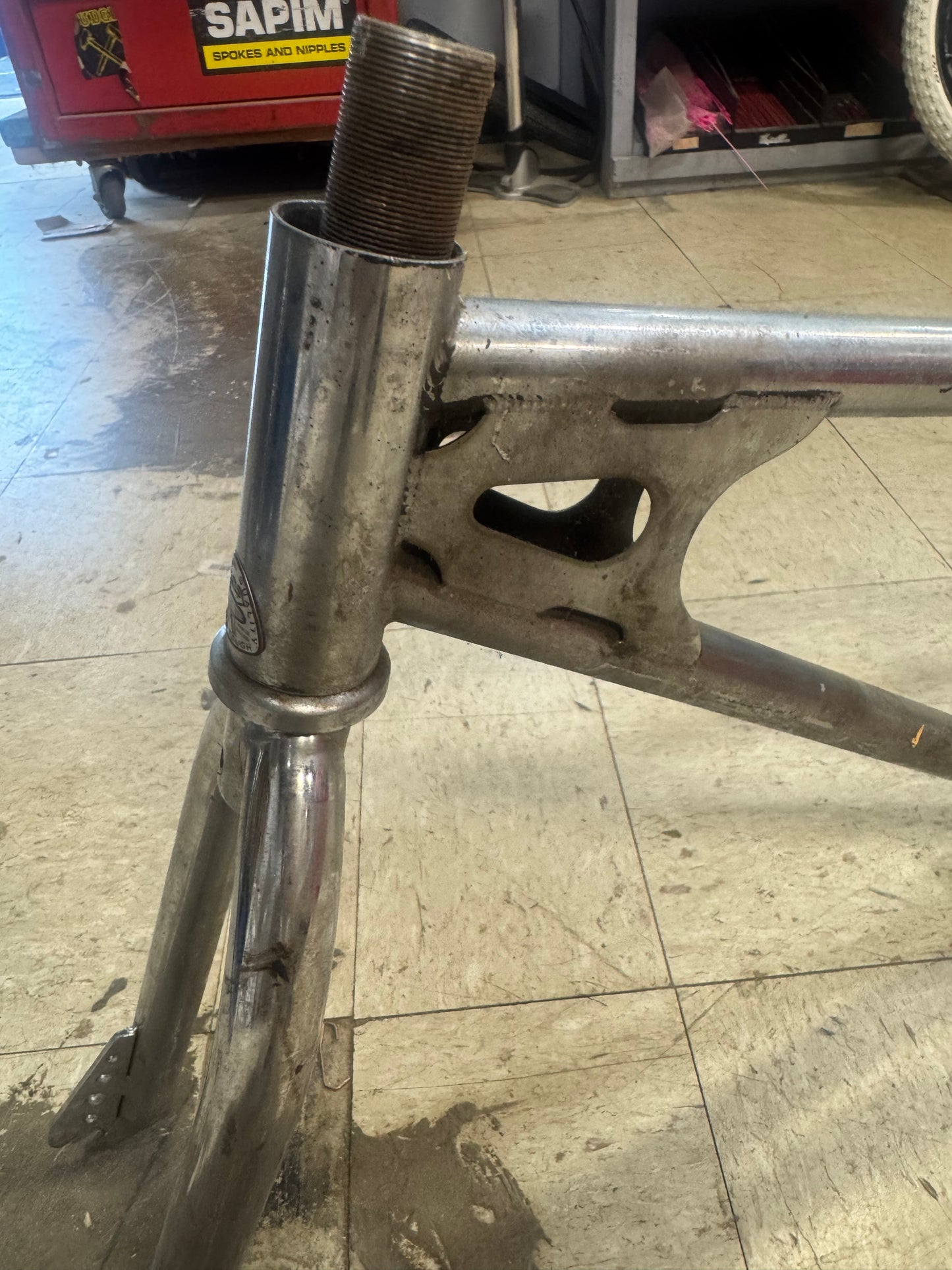 Chrome vintage Schwinn frame/fork