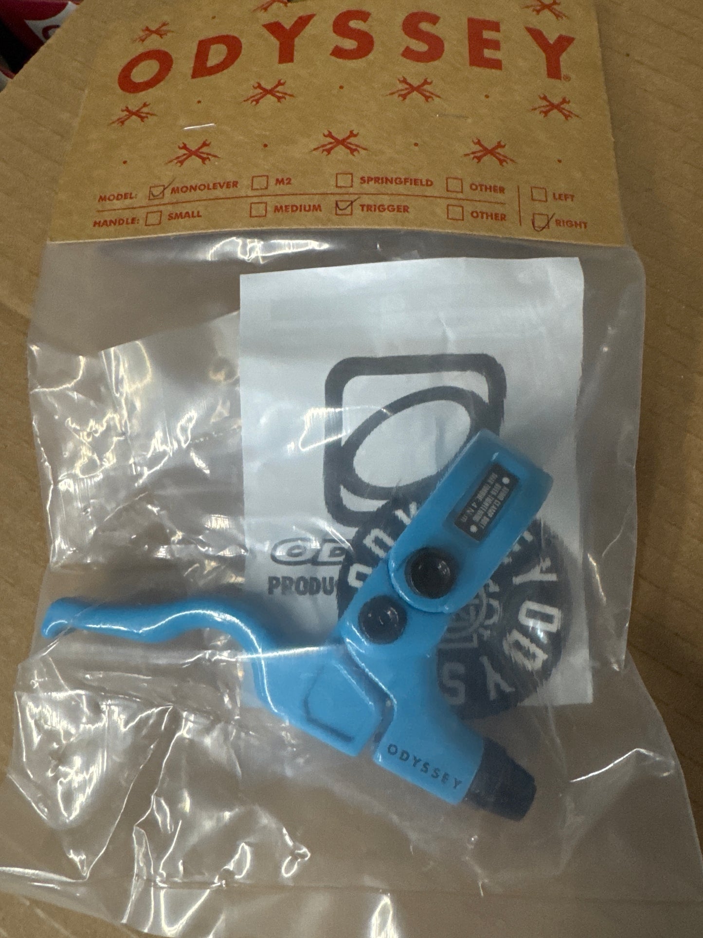Odyssey Monolever Brake Lever Ocean Blue