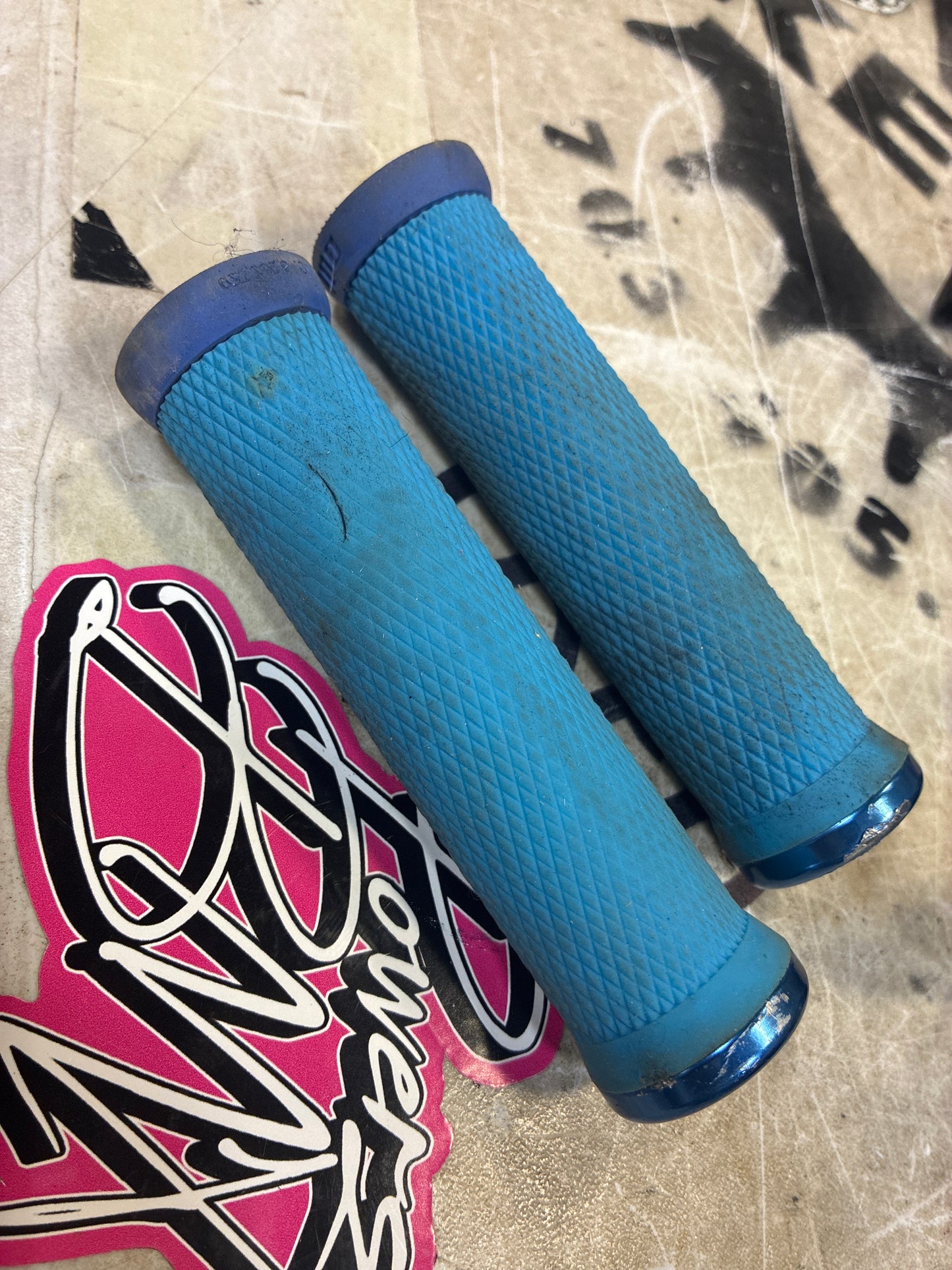 odi ruffian blue lock on grips