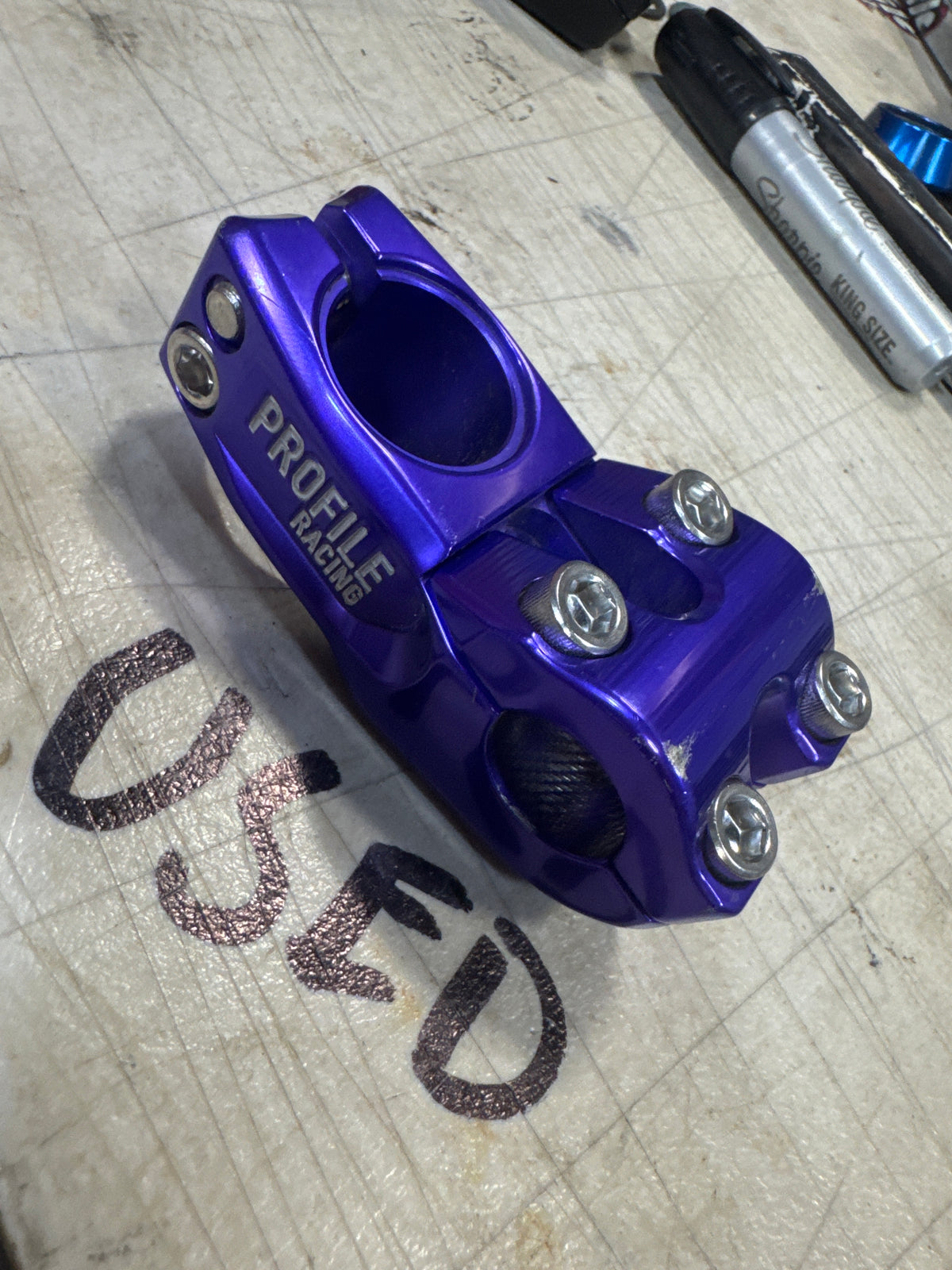 Profile push stem purple 53mm