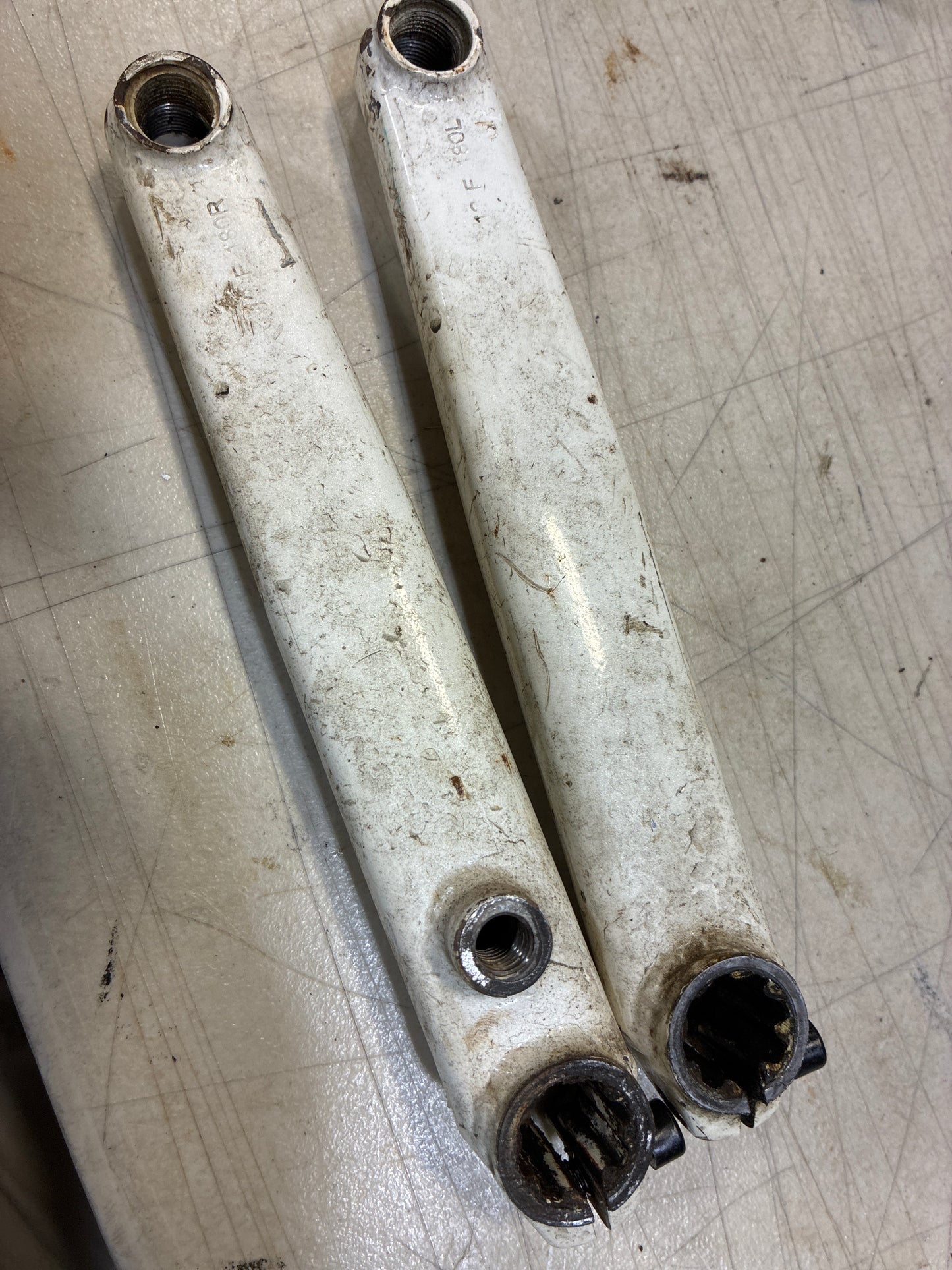 oem 180mm white crank arms