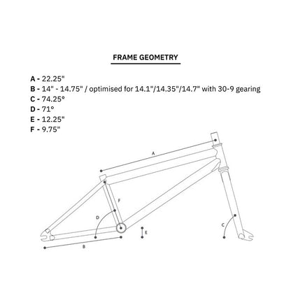 We The People 22” wheel Chaos Machine BMX Frame