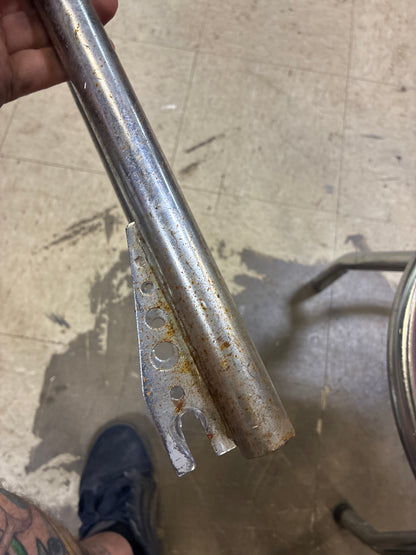 Vintage Oem chrome forks threaded rusty