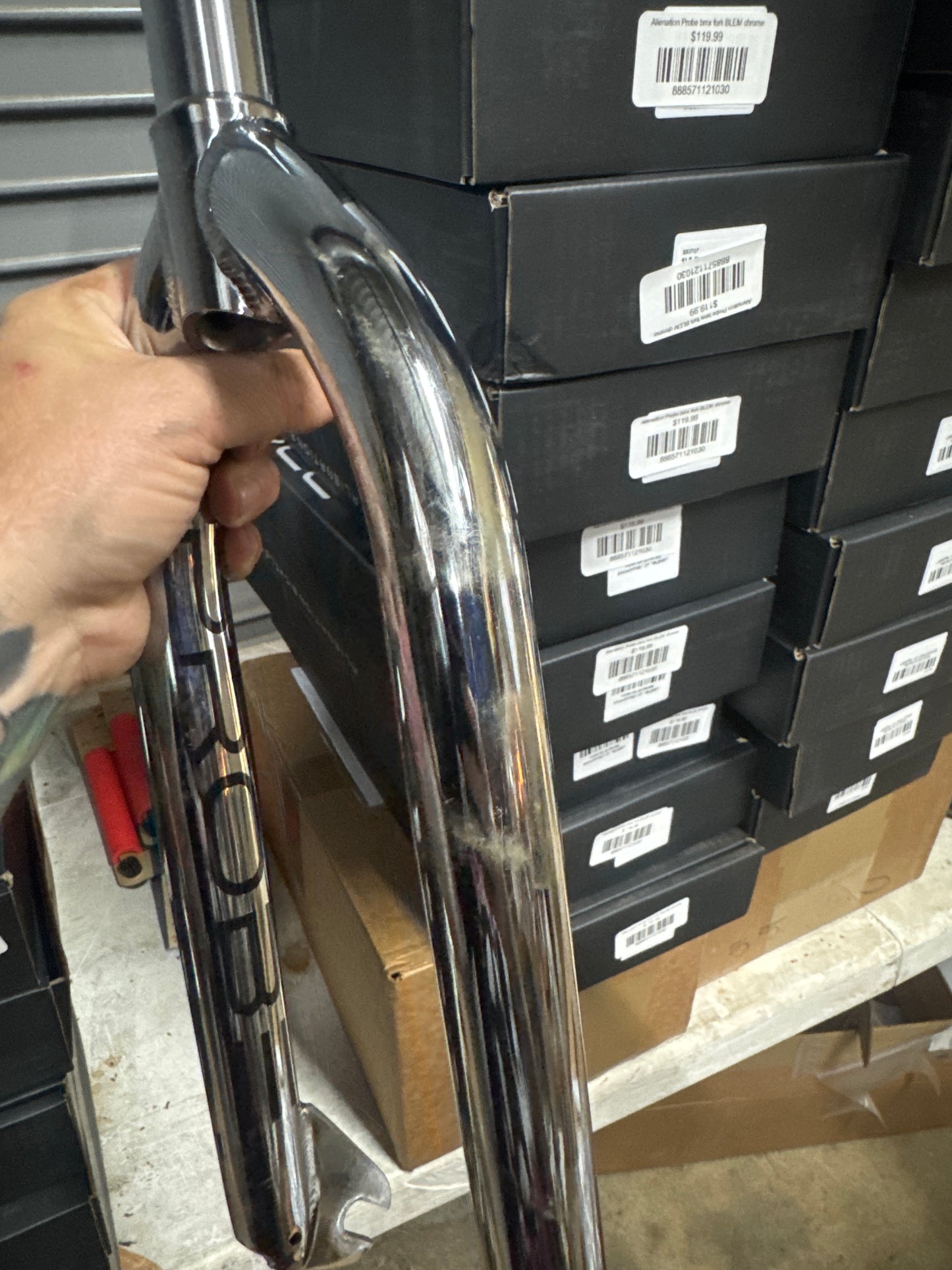 Alienation Probe bmx fork BLEM chrome