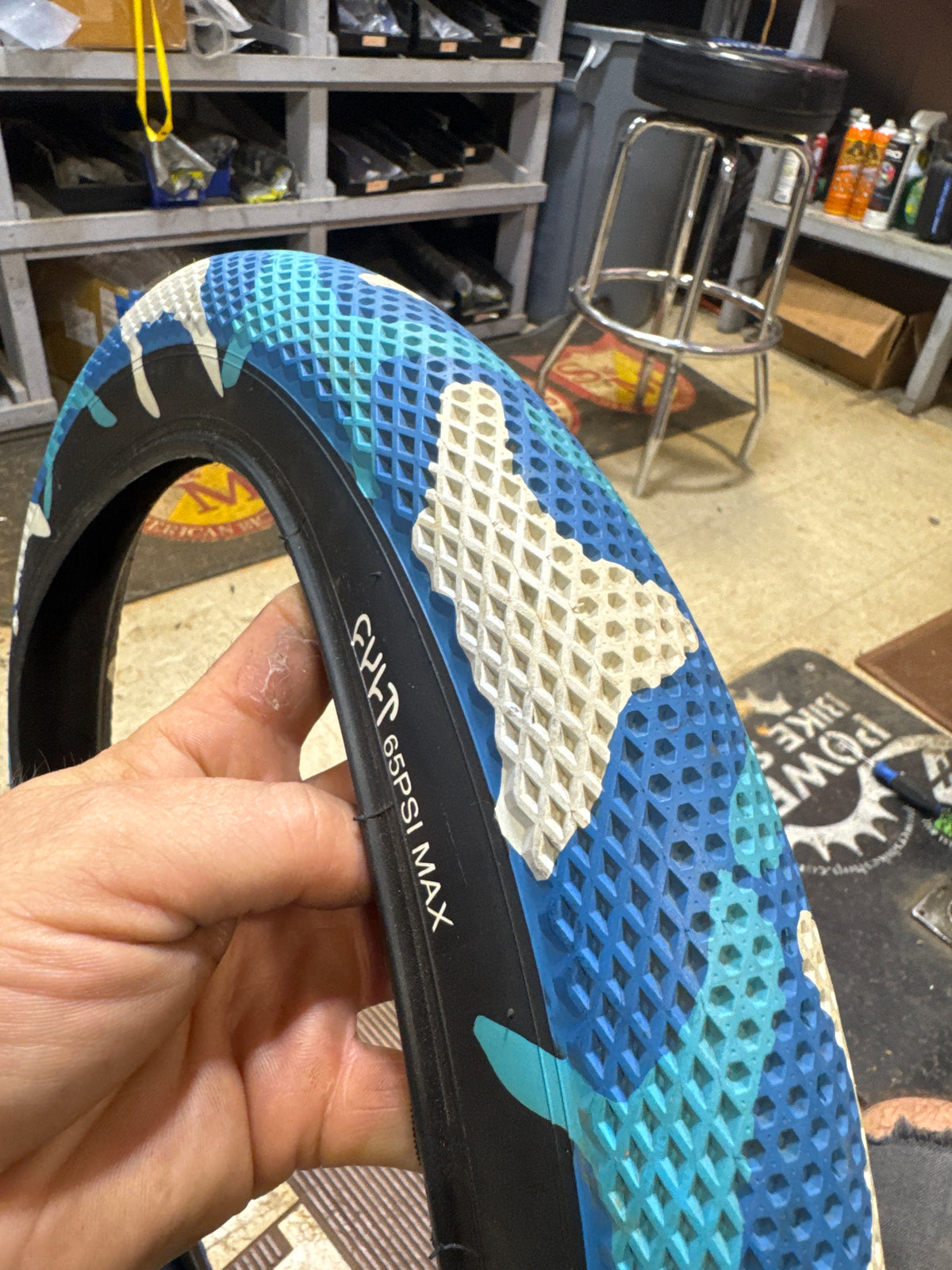 Cult vans 18” tire blue camo