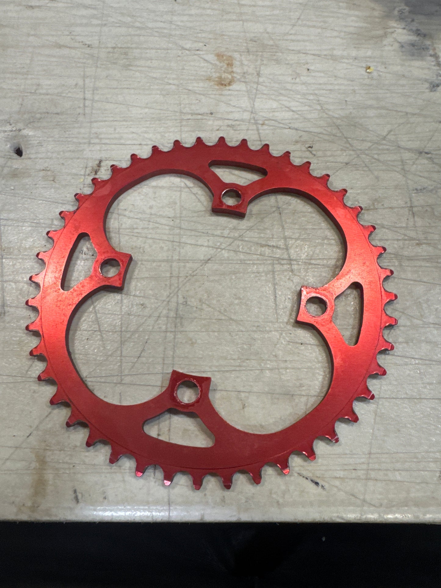 Profile 4bolt 44t red chainring
