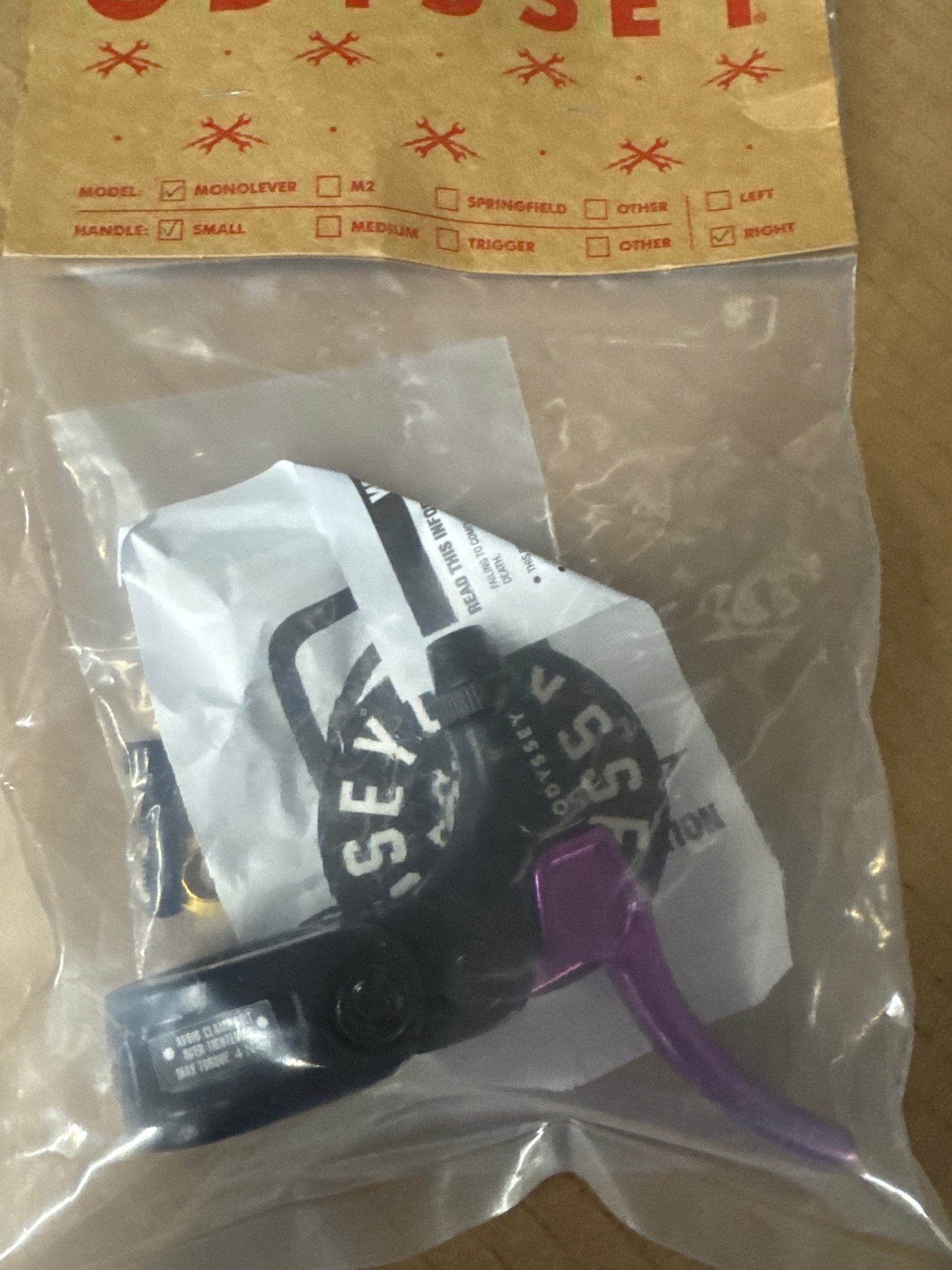 Odyssey Monolever Brake Lever Purple