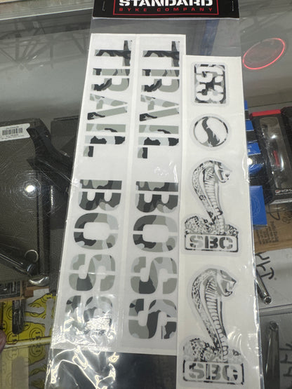 Standard Byke Trail Boss Frame sticker kit