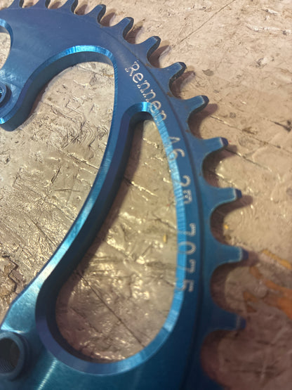 rennen 46.2 4bolt chainring blue