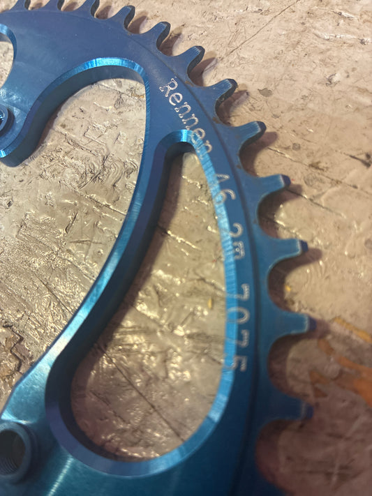 rennen 46.2 4bolt chainring blue