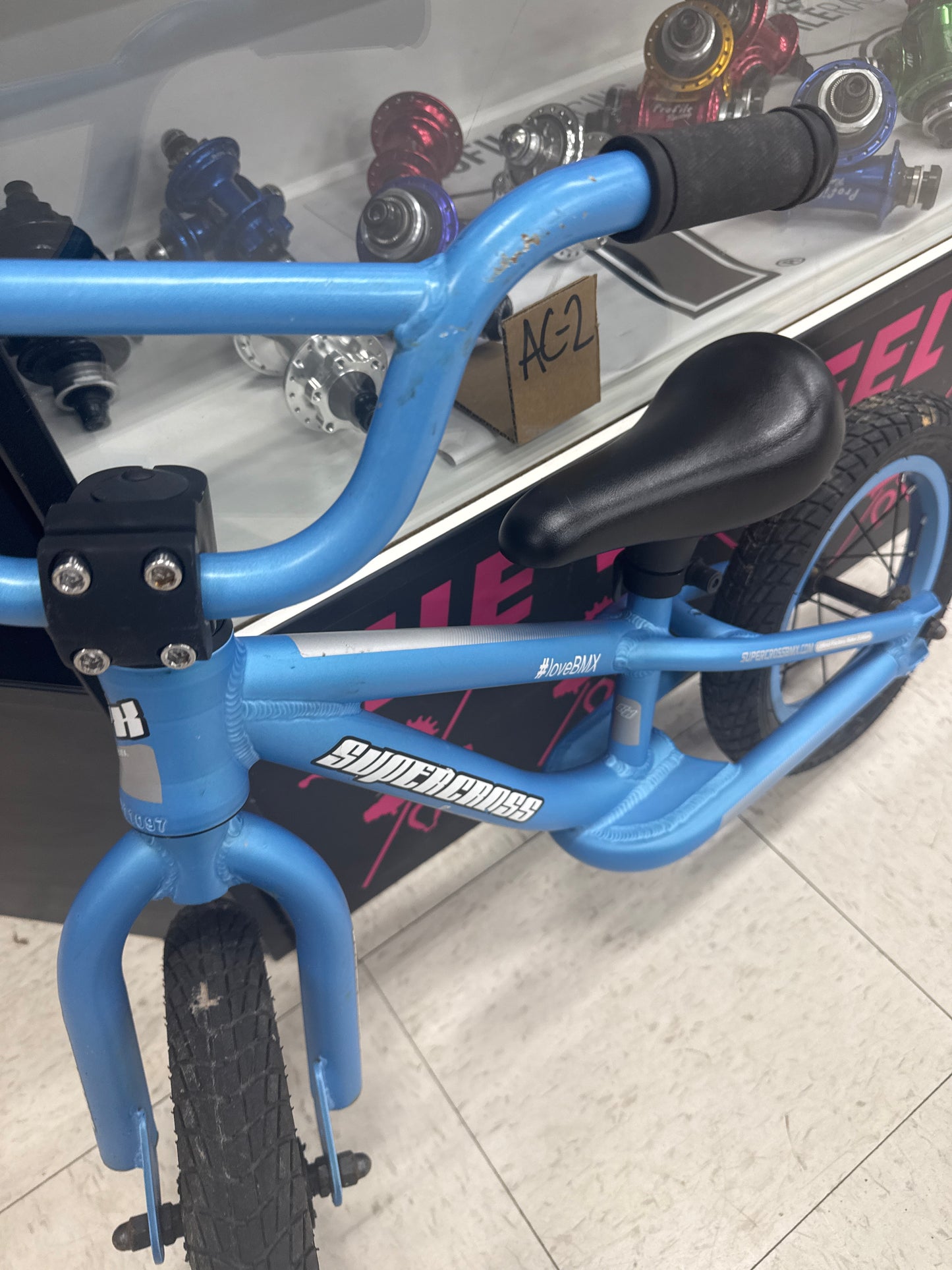 supercross balance bike blue