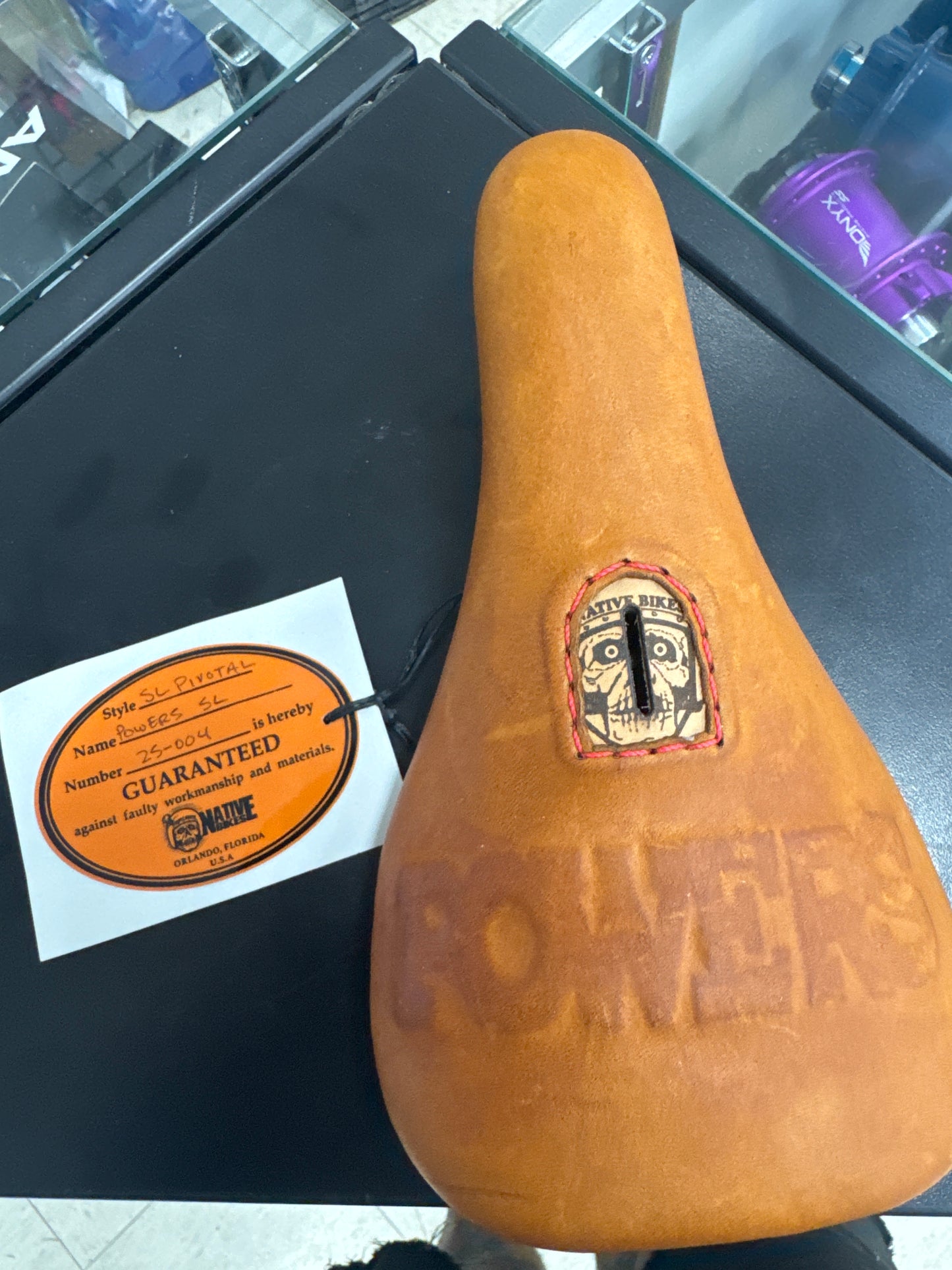 native bikes leather seat