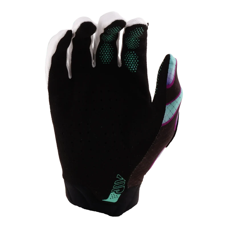 Troy Lee Air Glove Overspray Black / Real Teal