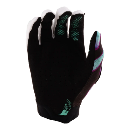 Troy Lee Air Glove Overspray Black / Real Teal