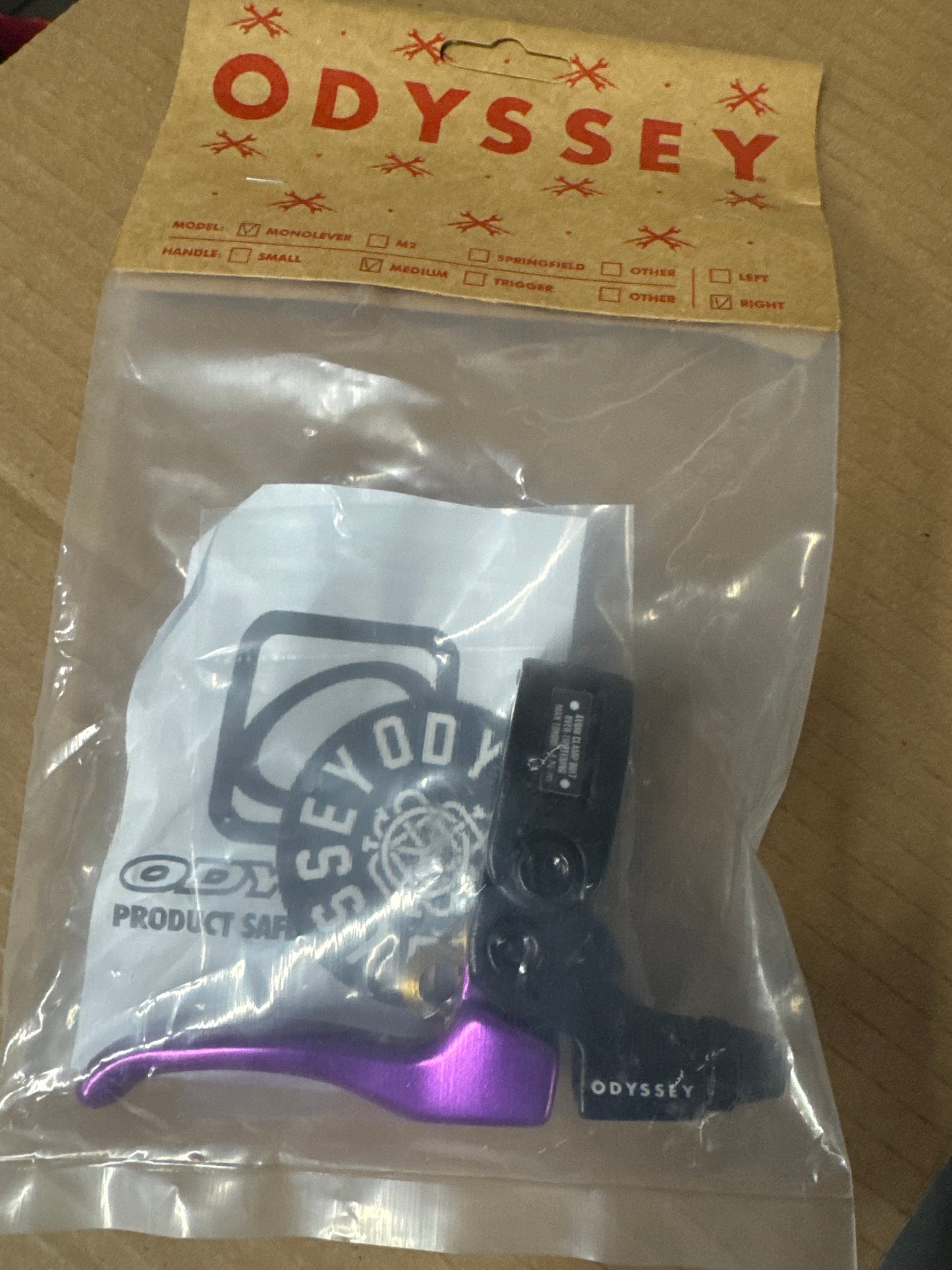Odyssey Monolever Brake Lever Purple